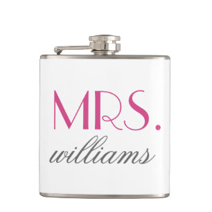 Cantil Frasco Personalizado de Sra. Wedding Presentes f