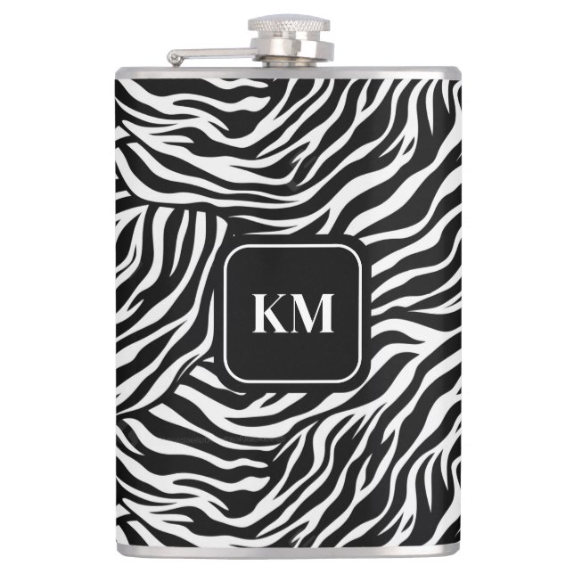 Cantil Frasco Personalizado Estampa Zebra (Frente)