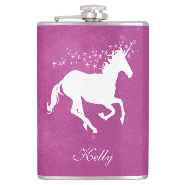 Cantil Frasco Personalizado Magenta Unicorn (Frente)