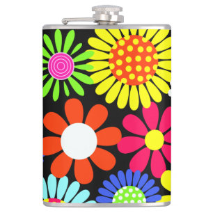 Cantil Frasco retro primavera hippie flower power