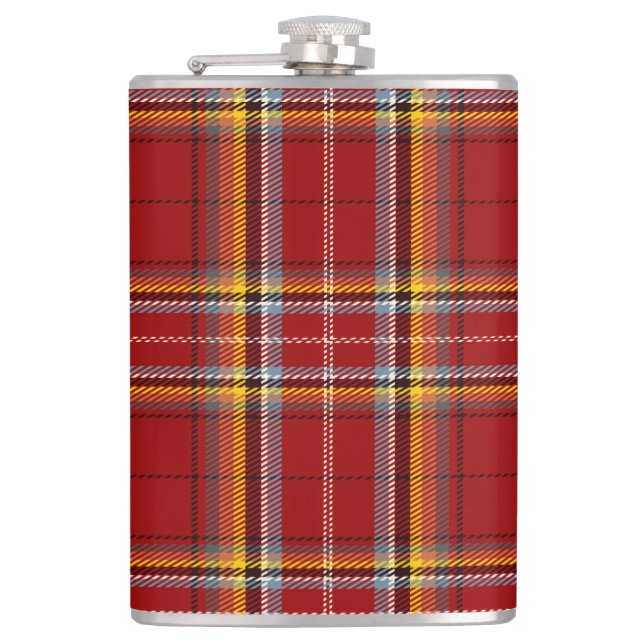 Cantil Frasco Xadrez Vermelho e Amarelo (Frente)