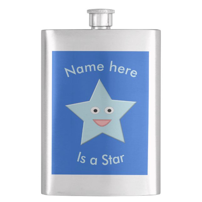 Cantil Frascos Personalizados de Estrela de Celebração Az (Frente)