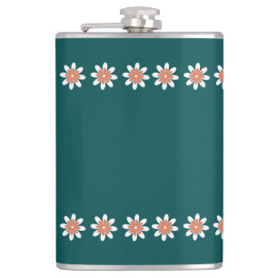Cantil Fronteira Floral Minimal Retro Azul Escuro