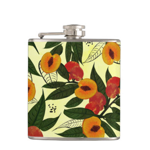 Cantil Fruta e flor de cereja vermelho-laranja-amarelada