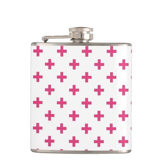 Cantil Fuchsia polka cruza em branco (Frente)