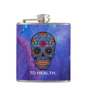 Cantil Fundo do espaço profundo & crânio floral do aç