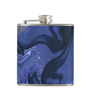 Cantil Galaxy Swirl Blue Glitter Abstrato Padrão cósmico