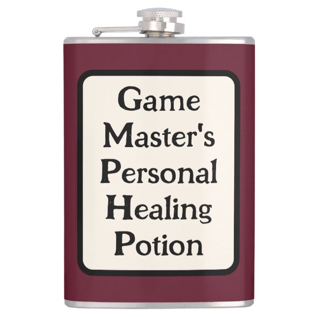 Cantil Game Master's Healing Potion Vinyl Wrapped Flask (Frente)