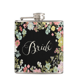 Cantil Garden Floral Noz Tipografia Álcool Flask