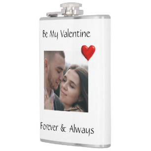 Cantil Garrafa Be My Valentine Personalizada com Foto em 