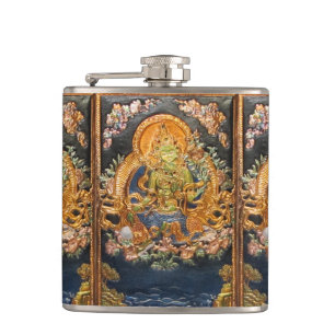 CANTIL GARRAFA BUDISTA VERDE DO QUADRIL DA DEUSA DE TARA