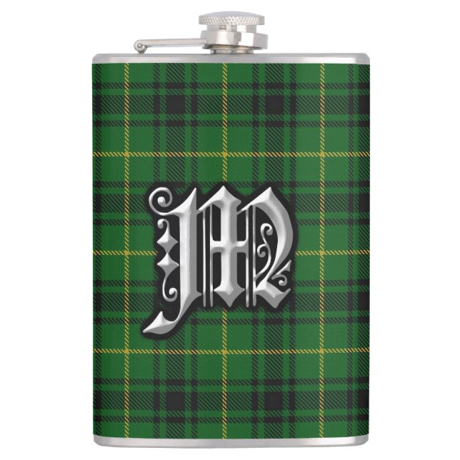 Cantil Garrafa Clan MacArthur Tartan Old Escócia (Frente)