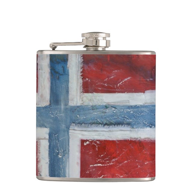 Cantil Garrafa da bandeira de Noruega (Frente)