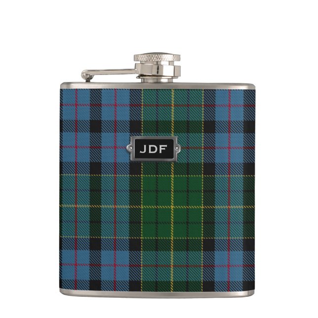 Cantil Garrafa da xadrez de Tartan de Forsyth do clã de (Frente)