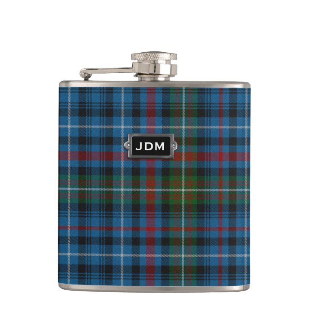 Cantil Garrafa da xadrez de Tartan de MacDonald do clã de (Frente)