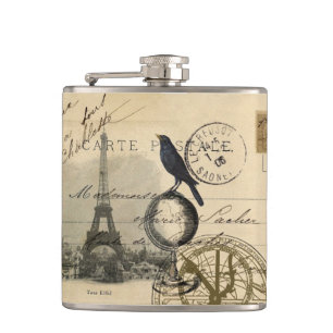 Cantil Garrafa de Paris do globo do corvo