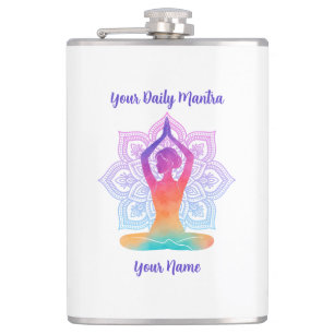 Cantil Garrafa de Yoga Personalizada com Nome e Mantra