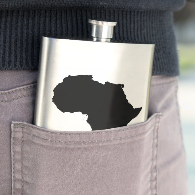 Cantil Garrafa do esboço do continente de África (In loco)