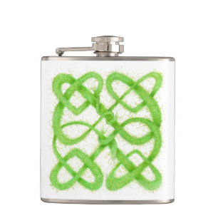 CANTIL GARRAFA ENVOLVIDA EM VINIL GREEN CELTIC KNOT