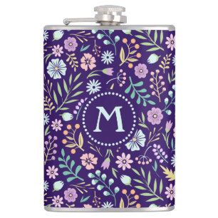 Cantil Garrafa lunática floral do teste padrão de Boho 
