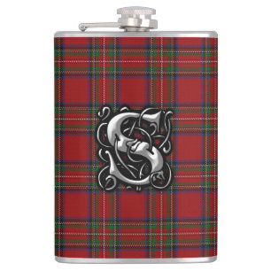 Cantil Garrafa velha de Scotland do Tartan de Stewart do