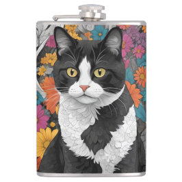 Cantil Gatinha entre as flores