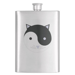 Cantil Gatinho Yin Yang Meditation Design, Preto, Branco,