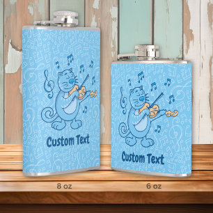 Cantil Gato Azul com Hip Flask de Violino