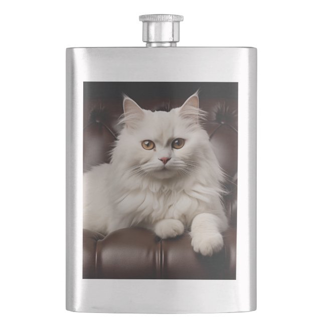 Cantil Gato branco majestoso (Frente)