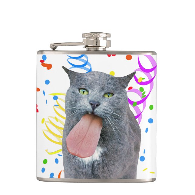 Cantil Gato de Festa Pegou Sua Língua? (Frente)