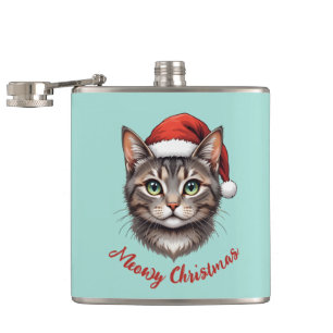 Cantil Gato de Natal Fofo Personalizado com Chapéu de Pap