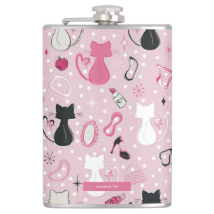 Cantil Gatos de Coração Rosa de meio século