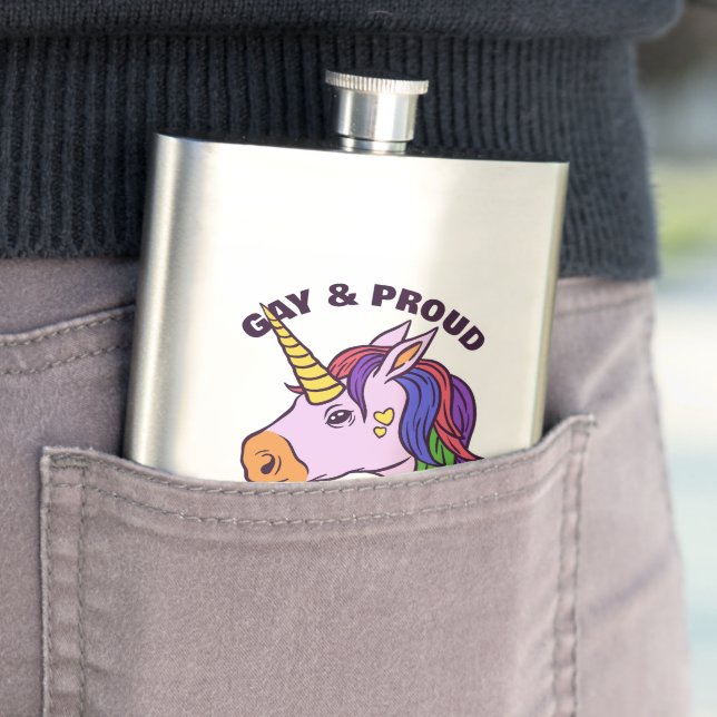 Cantil Gay de Texto Personalizado Unicorn (In loco)