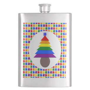 Cantil Gay Men Rainbow Christmas Tree and Presents