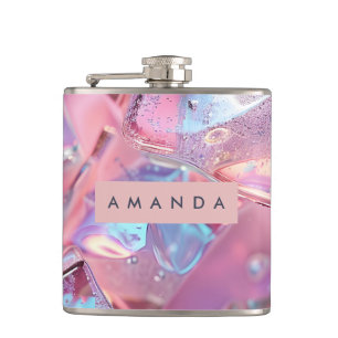Cantil Gelo Cor-de-Rosa Iridescente Personalizado com Bri