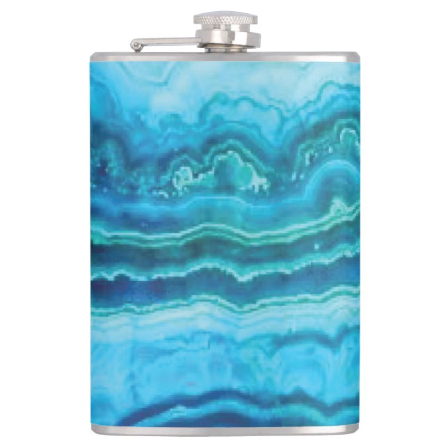 Cantil Gemstone de Agate de rendas azuis (Frente)