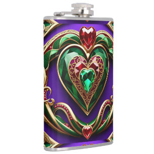 Cantil Gemstone Dourado Filigree Heart & Cobra Love Vênus