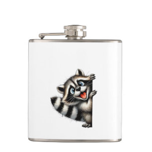 Cantil Gif de Natal Adorable Raccoon - Feriado Bonito