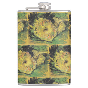 Cantil Girassóis de Van Gogh - Arte Floral Amarelo Brilha