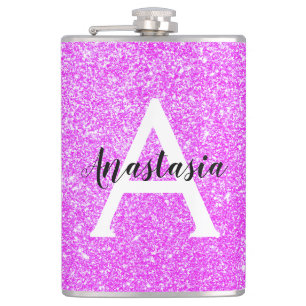 Cantil Girly Glam Roxo Brilho Brilhos Monograma Nome