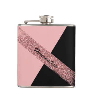 Cantil Glicma Chic Personalizada com Glitter Preto-Rosa T