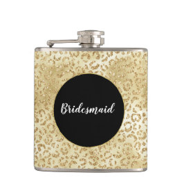Cantil Glitter Glamouroso Dourado Estampa de Leopardo