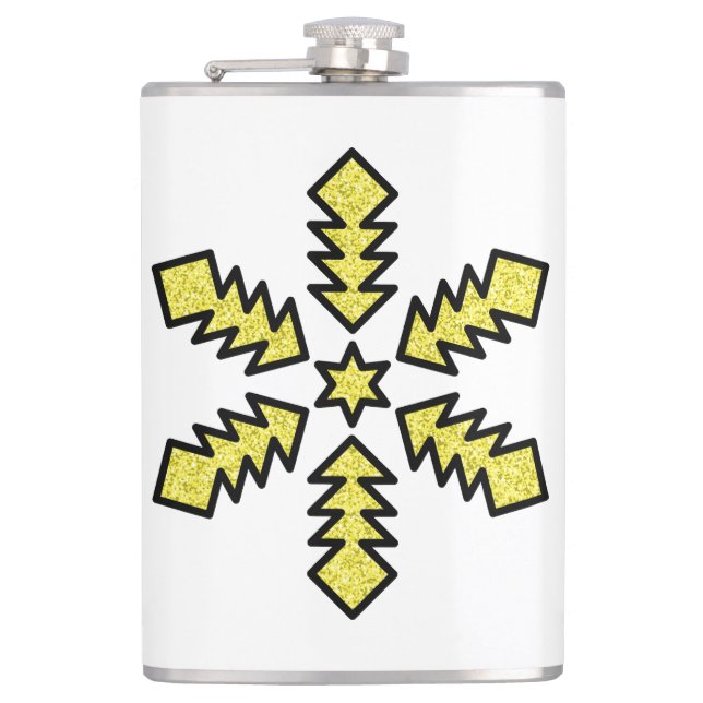 Cantil Glitter Snowflake - Yellow Star (Frente)