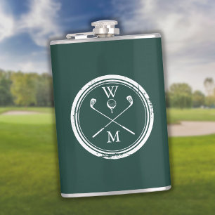Cantil Golf Verde Esmeralda Monograma Personalizado