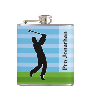 Cantil Golfer Silhouette "Adicionar seu nome"