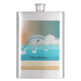 Cantil golfinhos respirando no oceano