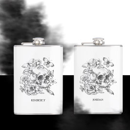 Cantil Gothic Skull Floral Keepsake Gift