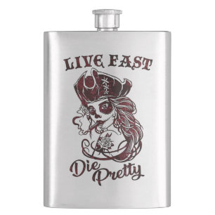 Cantil Gótica Pirata Skull Mulher Viva Fast Die Bonito