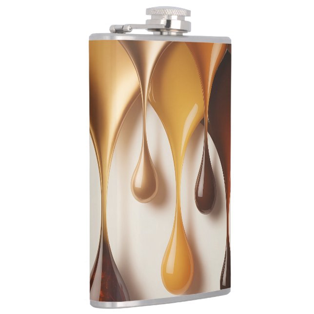Cantil Gouttes Dorées - Art Liquide Luxe - Flasque (Direita)