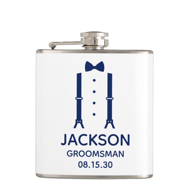 Cantil Gravata Azul para Padrinho (Frente)